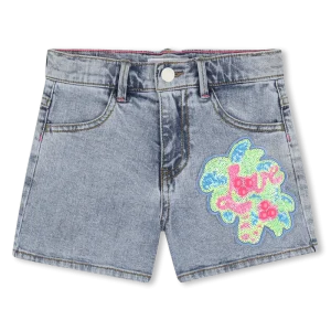 SHORTS IN DENIM CON FANTASIA IN PAILETTES BILLIEBLUSH