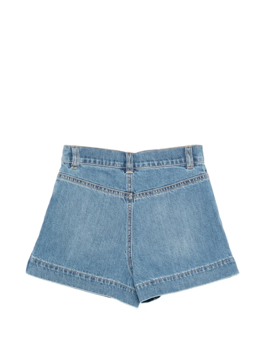 SHORTS IN DENIM CON LOGO IN RILIEVO ELISABETTA FRANCHI - immagine 3