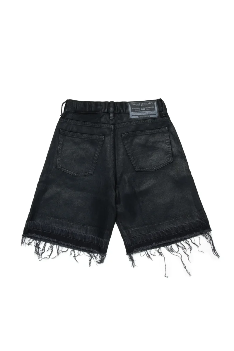 SHORTS IN DENIM NERO DIESEL - immagine 3