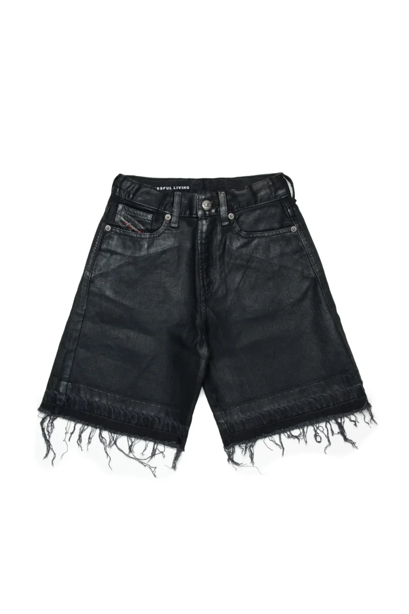 SHORTS IN DENIM NERO DIESEL - immagine 2