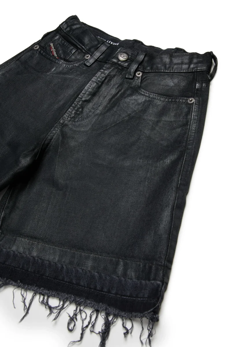 SHORTS IN DENIM NERO DIESEL - immagine 4