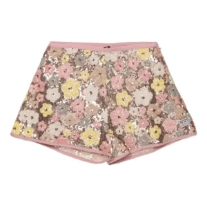 SHORTS MULTICOLOR CON FIORI IN PAILLETTES N21