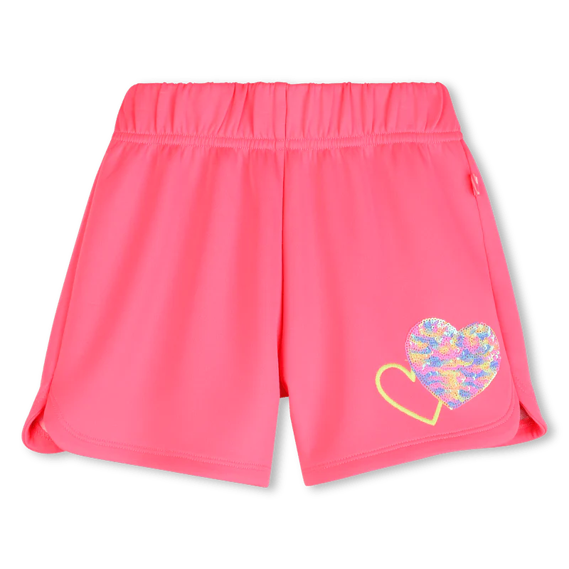 SHORTS ROSA CON CUORE IN PAILLETTES BILLIEBLUSH