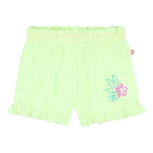 SHORTS VERDE FLUO CON STAMPA BILLIEBLUSH