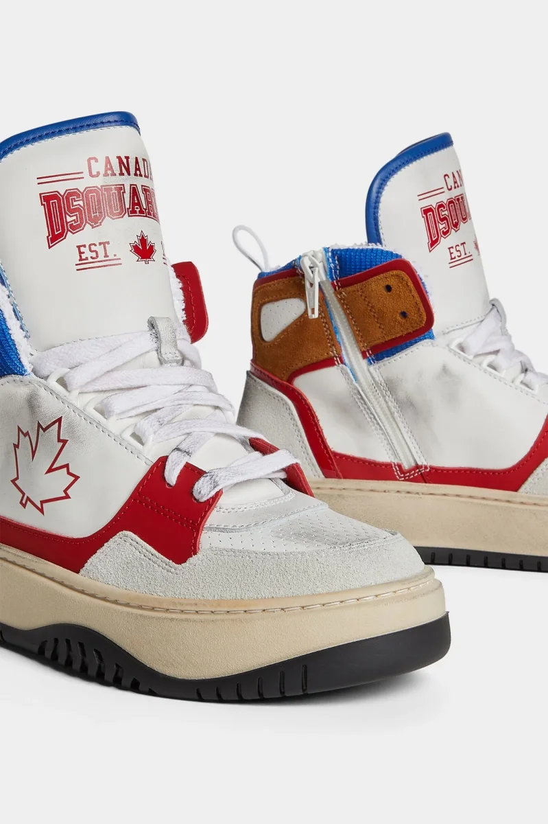 SNEAKERS ALTA BIANCA/ROSSA DSQUARED2 - immagine 5