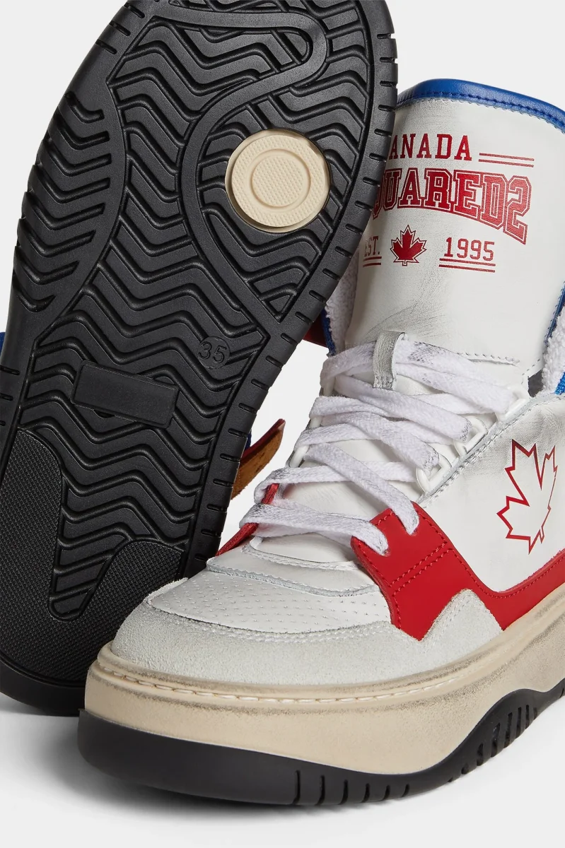 SNEAKERS ALTA BIANCA/ROSSA DSQUARED2 - immagine 6