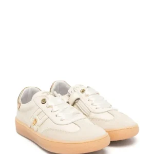 SNEAKERS BURRO E ORO CON LACCI IN RASO E ZIP DI ELISABETTA FRANCHI