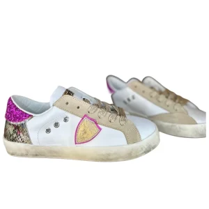 SNEAKERS ORO-VIOLA GLITTERATA PHILIPPE MODEL
