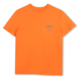 T-SHIRT ARANCIONE CON LOGO TIMBERLAND