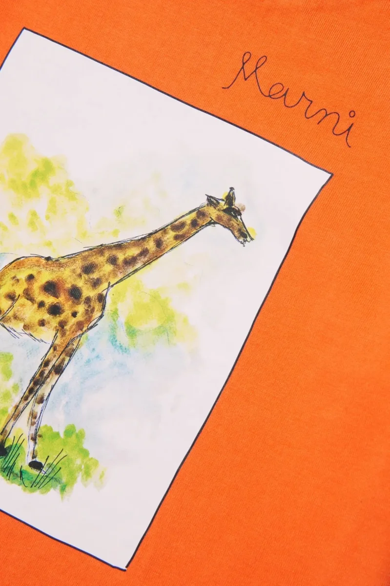 T-SHIRT ARANCIONE CON STAMPA MARNI - immagine 5