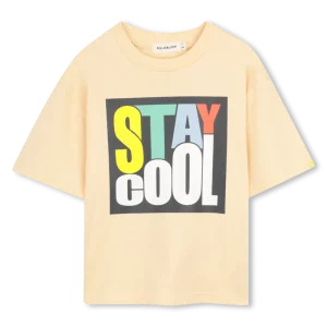 T-SHIRT BEIGE CON STAMPA BILLIEBLUSH