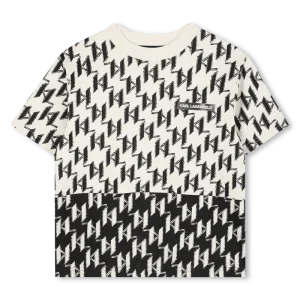 T-SHIRT BEIGE/NERA LOGATA KARL LAGERFELD
