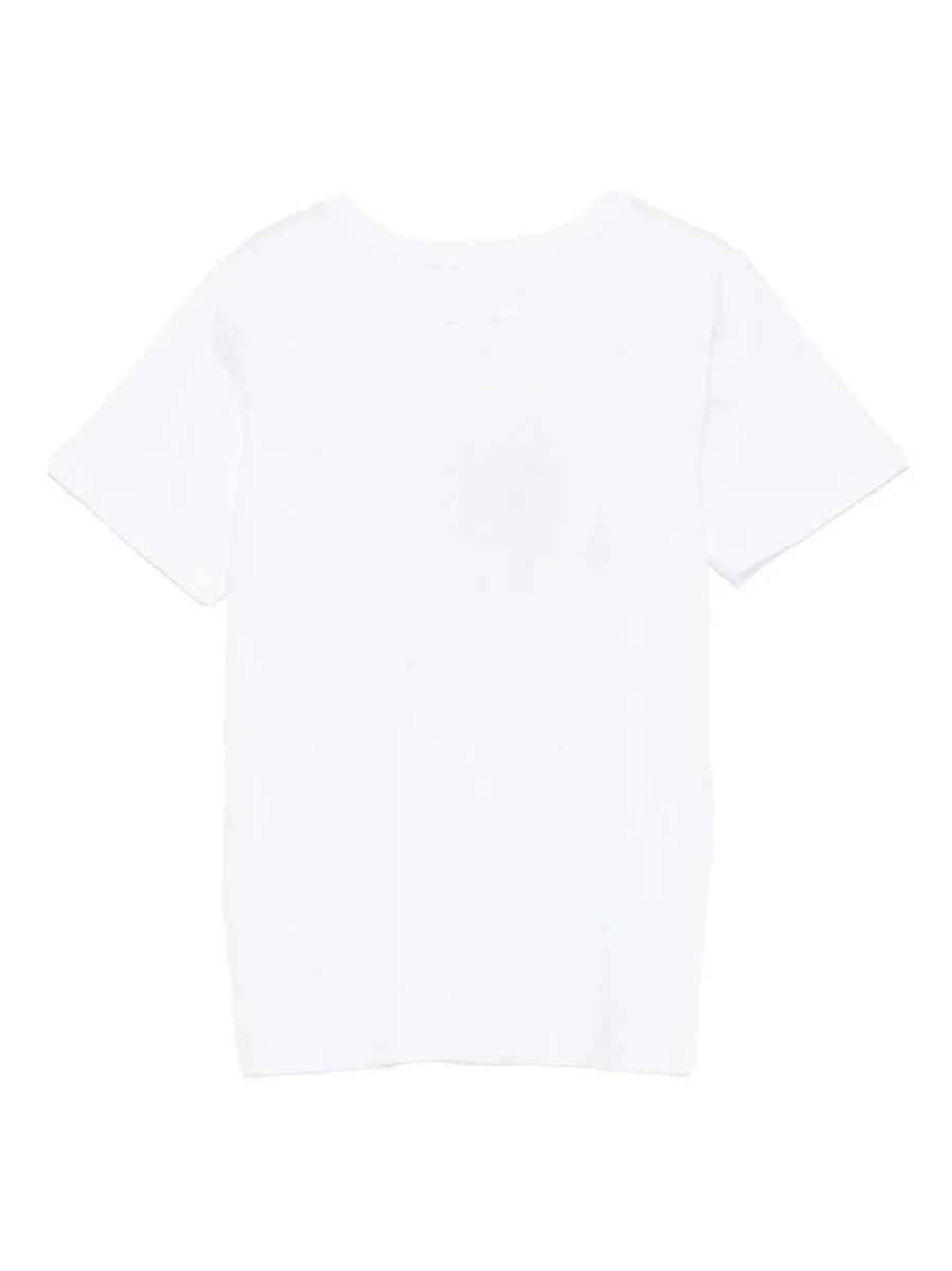 T-SHIRT BIANCA CON CUORE E FIORE STELLA MCCARTNEY - immagine 3