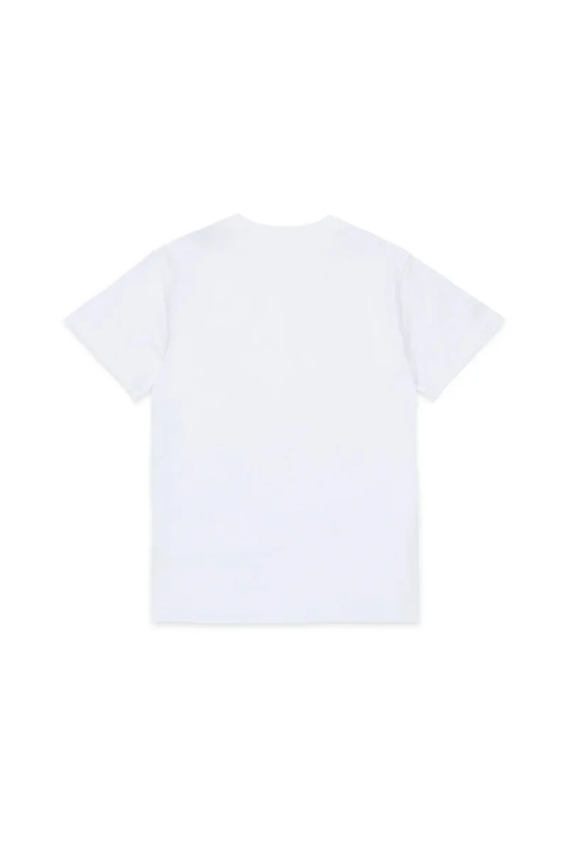 T-SHIRT BIANCA CON LOGO CORSIVO NERO DIESEL - immagine 3
