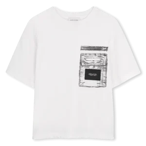 T-SHIRT BIANCA CON LOGO NERO MARC JACOBS