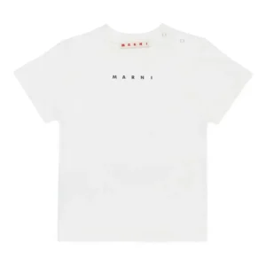 T-SHIRT BIANCA CON LOGO NERO MARNI