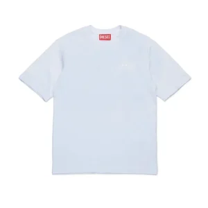T-SHIRT BIANCA CON LOGO OVAL D DIESEL