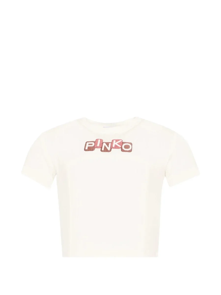 T-SHIRT BIANCA CON LOGO PINKO