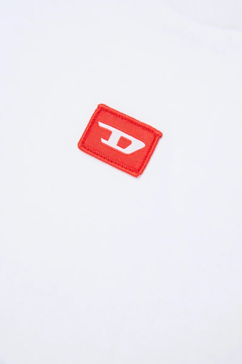 T-SHIRT BIANCA CON LOGO ROSSO DIESEL - immagine 5