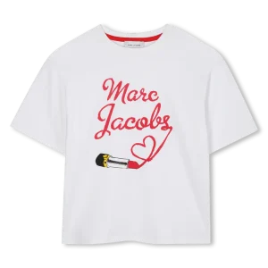 T-SHIRT BIANCA CON LOGO ROSSO MARC JACOBS