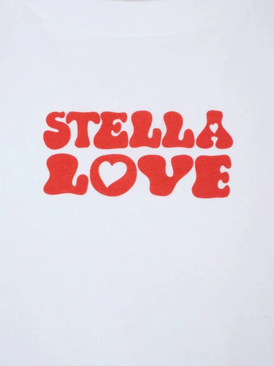 T-SHIRT BIANCA CON SCRITTA STELLA LOVE STELLA MCCARTNEY - immagine 4