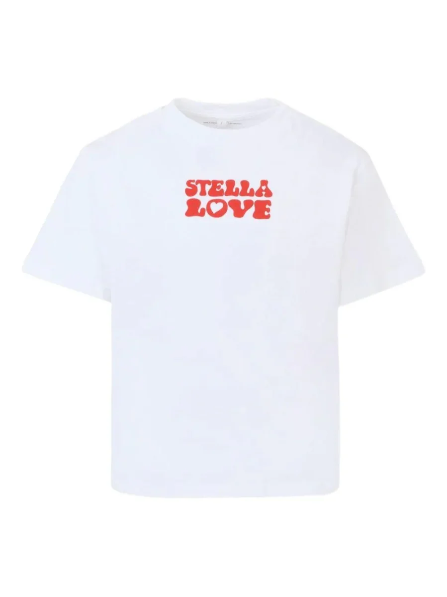 T-SHIRT BIANCA CON SCRITTA STELLA LOVE STELLA MCCARTNEY