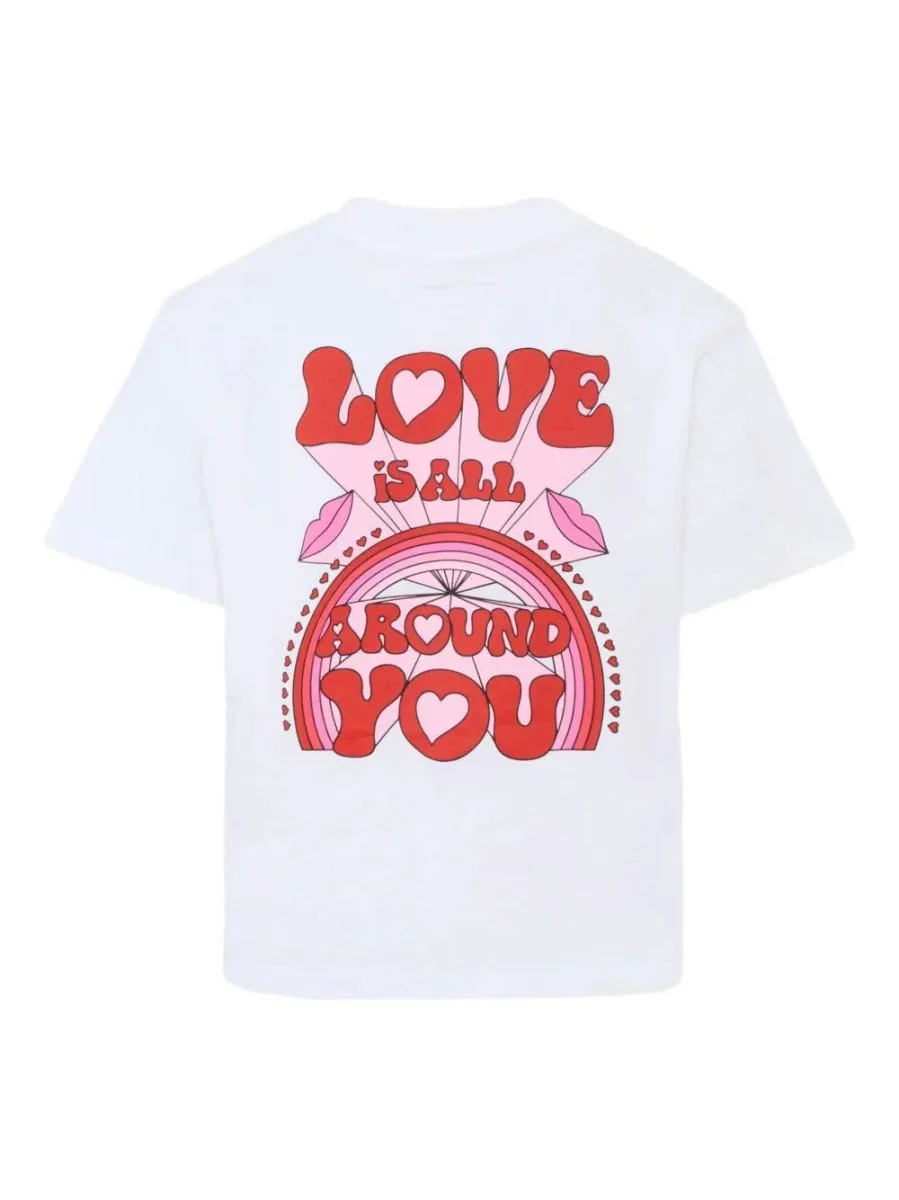 T-SHIRT BIANCA CON SCRITTA STELLA LOVE STELLA MCCARTNEY - immagine 3