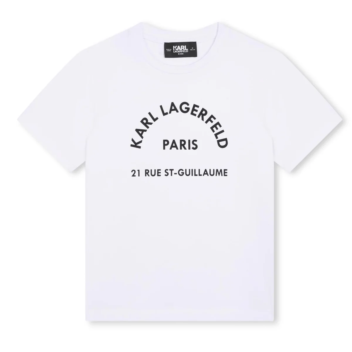 T-SHIRT BIANCA CON STAMPA KARL LAGERFELD - immagine 2