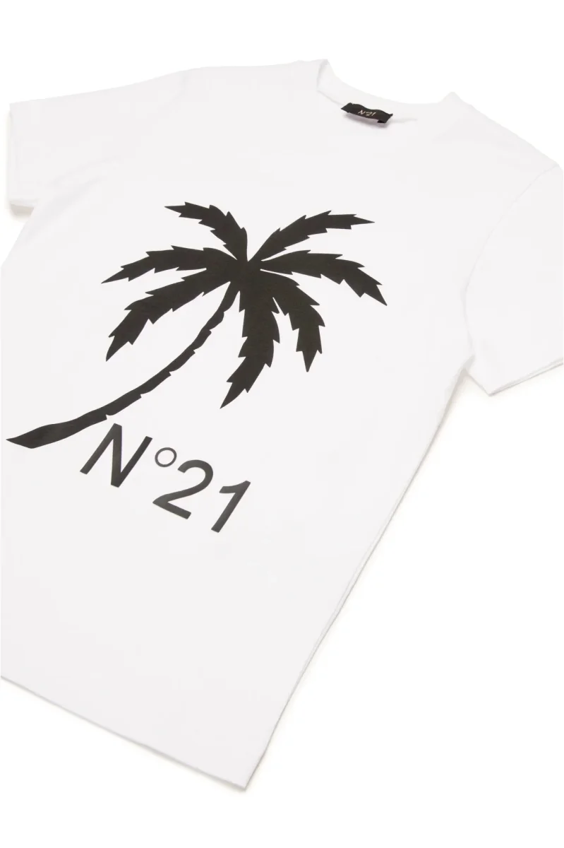 T-SHIRT BIANCA CON STAMPA N21 - immagine 4