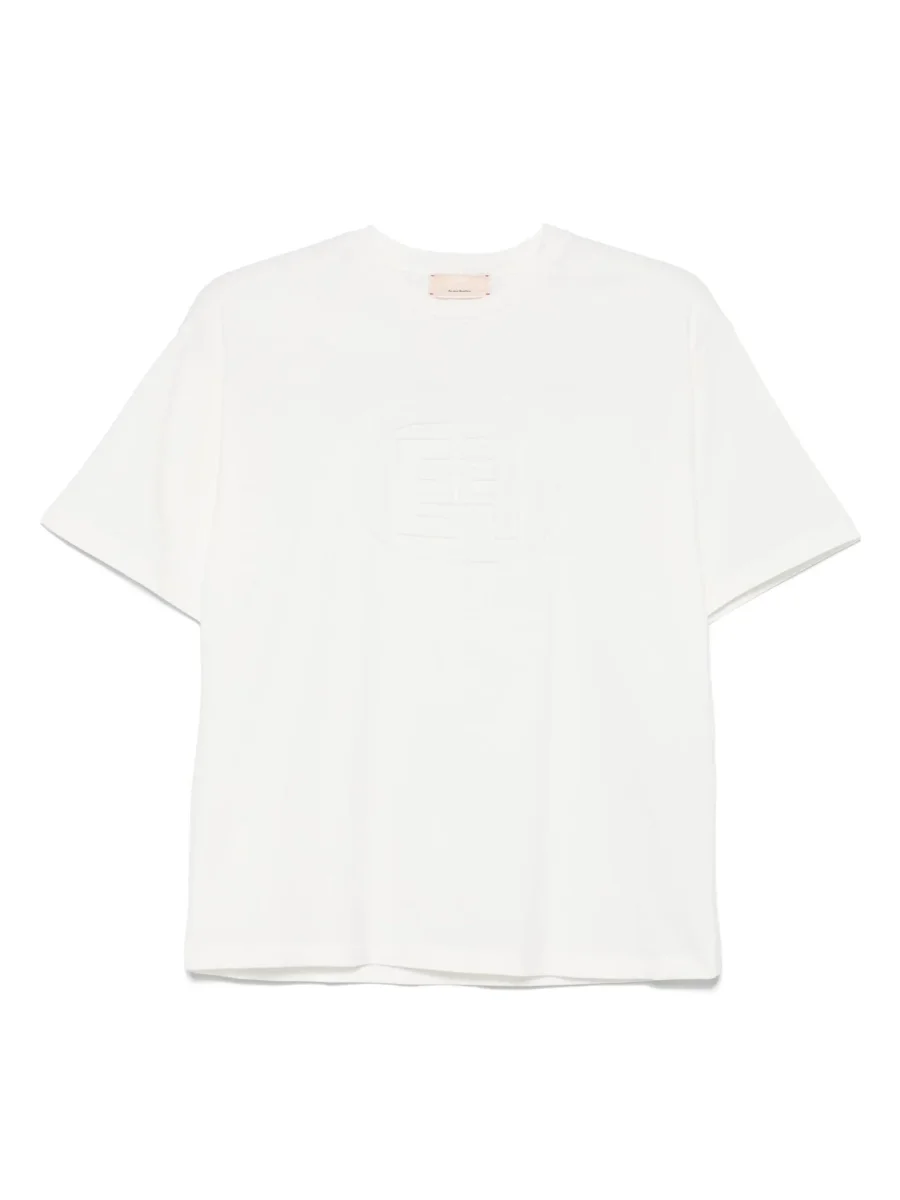 T-SHIRT BIANCA PER NEONATA CON LOGO RICAMATO ELISABETTA FRANCHI