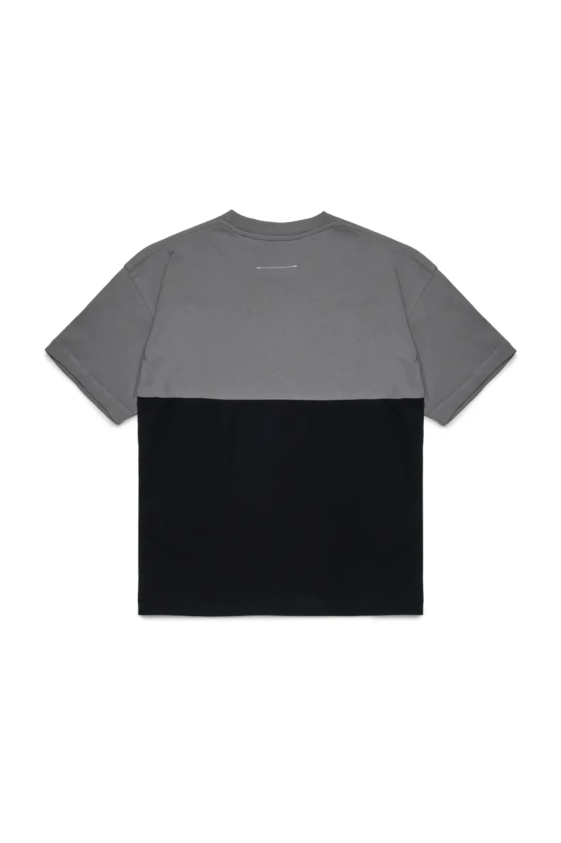 T-SHIRT BICOLORE GRIGIA/NERA MAISON MARGIELA - immagine 3