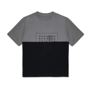 T-SHIRT BICOLORE GRIGIA/NERA MAISON MARGIELA