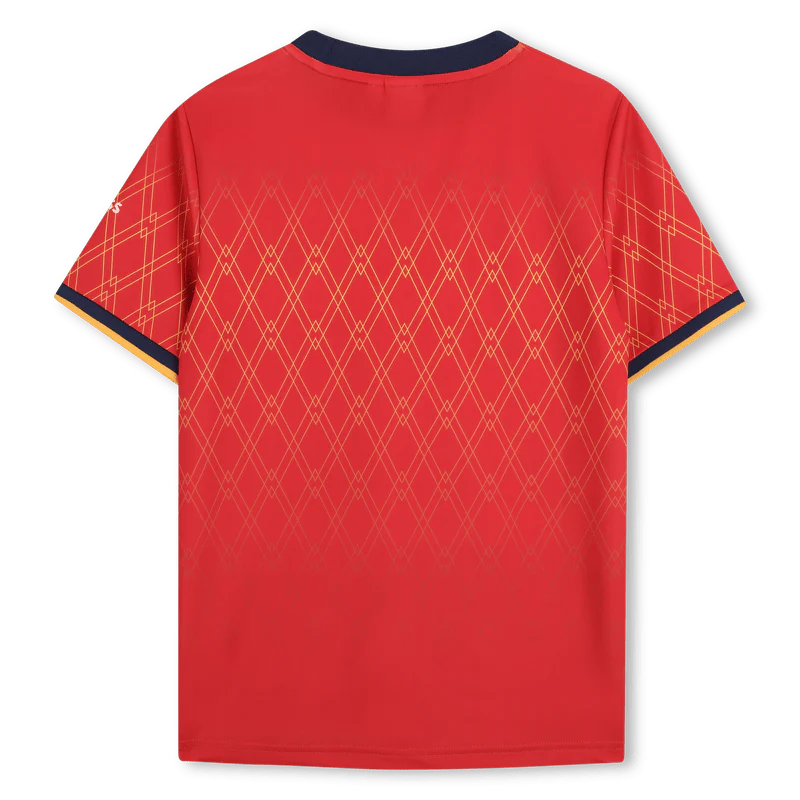 T-SHIRT CALCISTICA DELL' "ESP" ROSSA-GIALLA E BLU CON LOGO BOSS - immagine 3