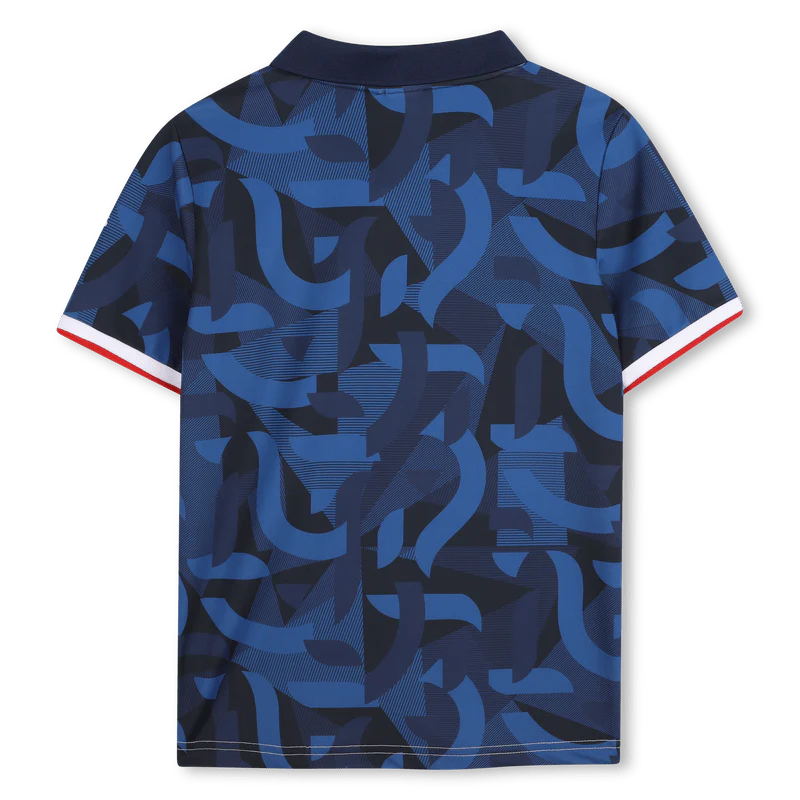 T-SHIRT CALCISTICA DELLA "FRA" BIANCA E BLU CON LOGO BOSS - immagine 3