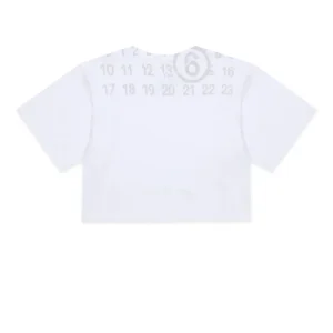 T-SHIRT CORTA BIANCA CON LOGO MAISON MARGIELA