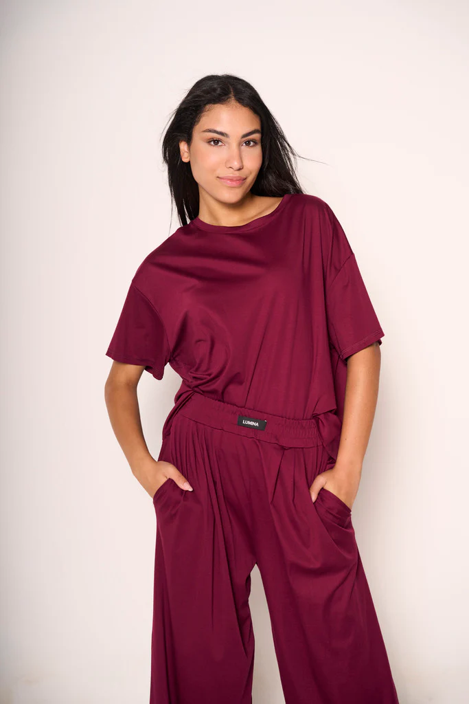 T-shirt soft touch bordeaux