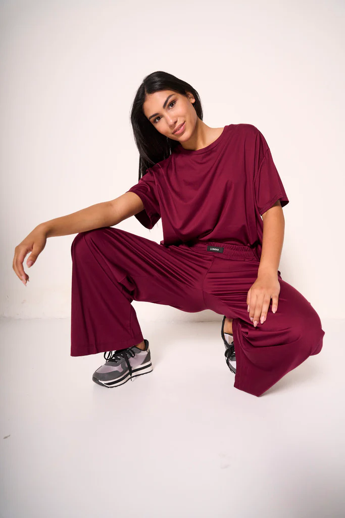T-shirt soft touch bordeaux - immagine 4