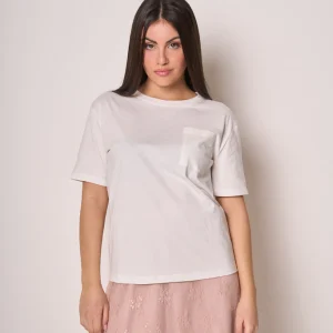 T-shirt donna basic con taschino