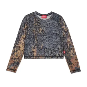 T-SHIRT ELASTICIZZATA MANICHE LUNGHE DIESEL