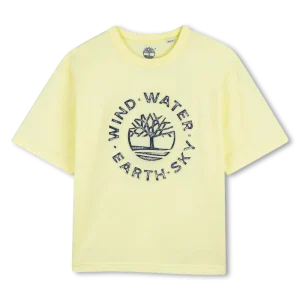 T-SHIRT GIALLA CON LOGO IN RILIEVO TIMBERLAND