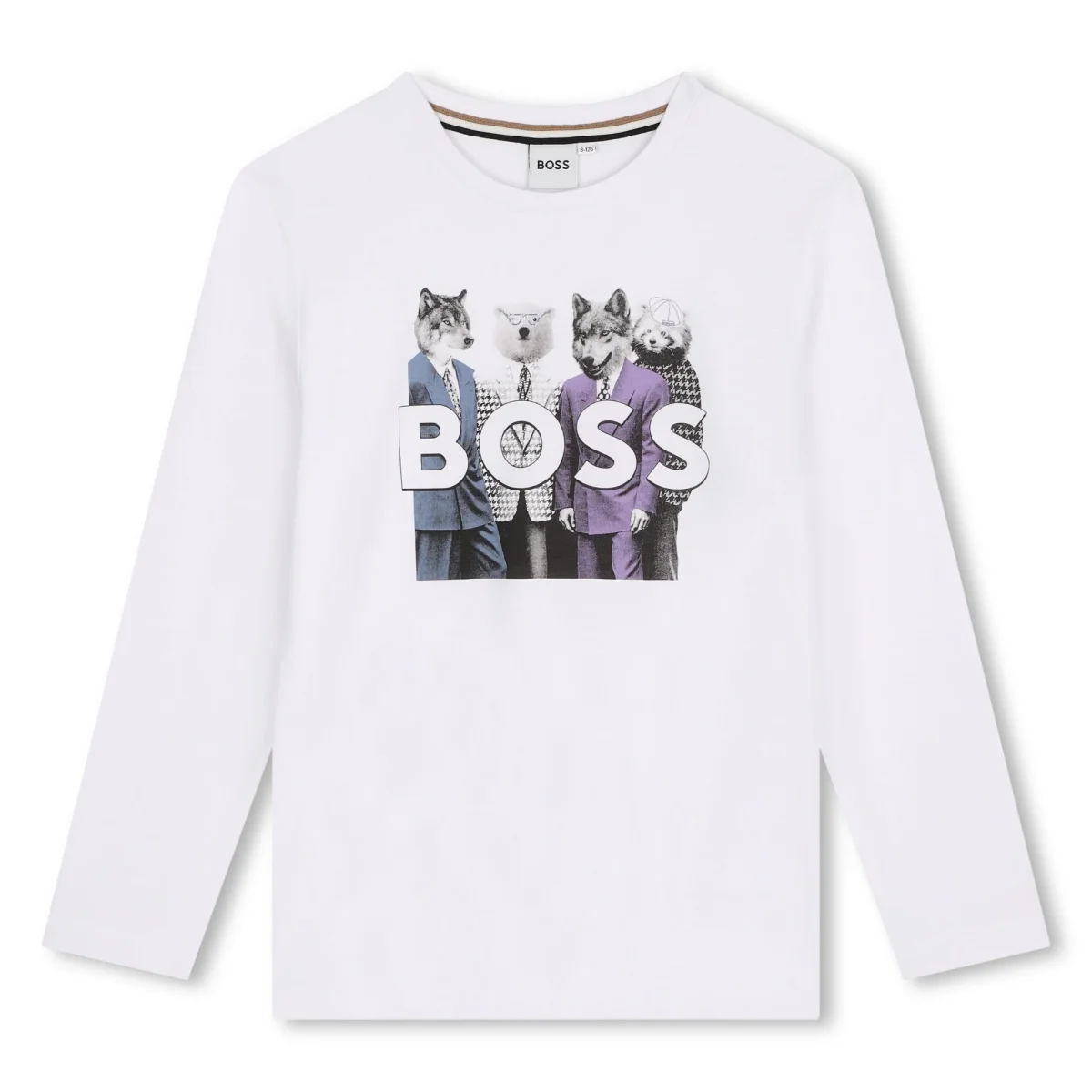 T-SHIRT MANICA LUNGA BIANCA HUGO BOSS - immagine 2