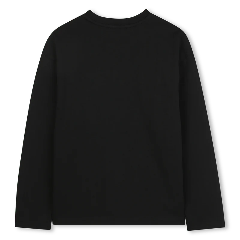 T-SHIRT MANICA LUNGA NERA CON LOGO BIANCO MARC JACOBS - immagine 3