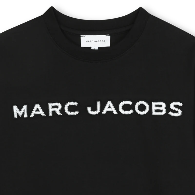 T-SHIRT MANICA LUNGA NERA CON LOGO BIANCO MARC JACOBS - immagine 4