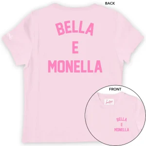 T-SHIRT MC2 SAINT BARTH ROSA CON STAMPA BELLA E MONELLA
