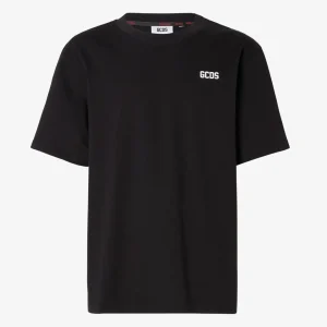 T-SHIRT NERA CON LOGO BIANCA GCDS