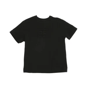 T-SHIRT NERA CON LOGO IN RICAMO ELISABETTA FRANCHI