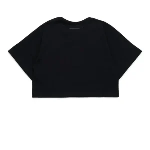 T-SHIRT NERA CON LOGO MAISON MARGIELA