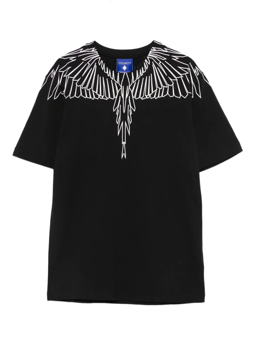 T-SHIRT NERA CON STAMPA ALI MARCELO BURLON