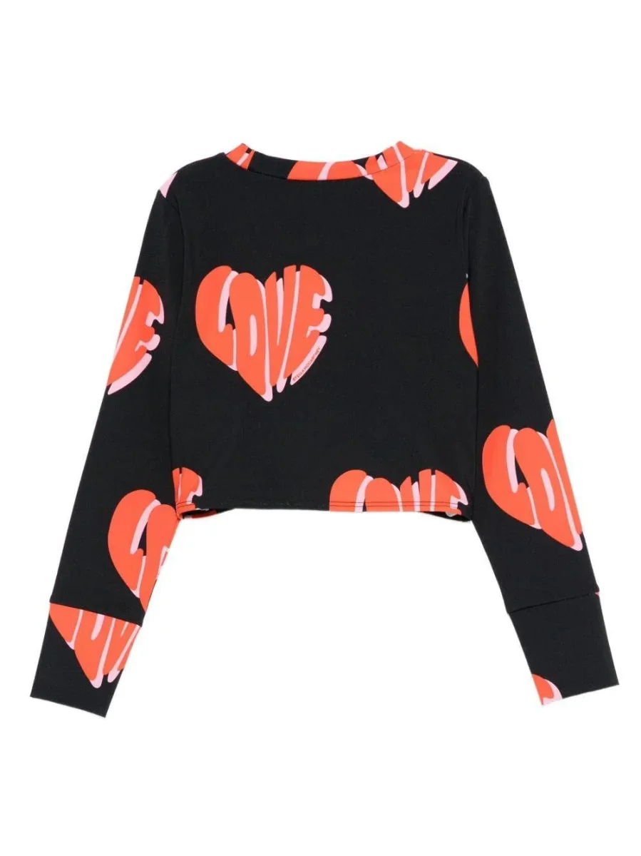 T-SHIRT NERA MANICA LUNGA CON SCRITTA LOVE STELLA MCCARTNEY - immagine 3