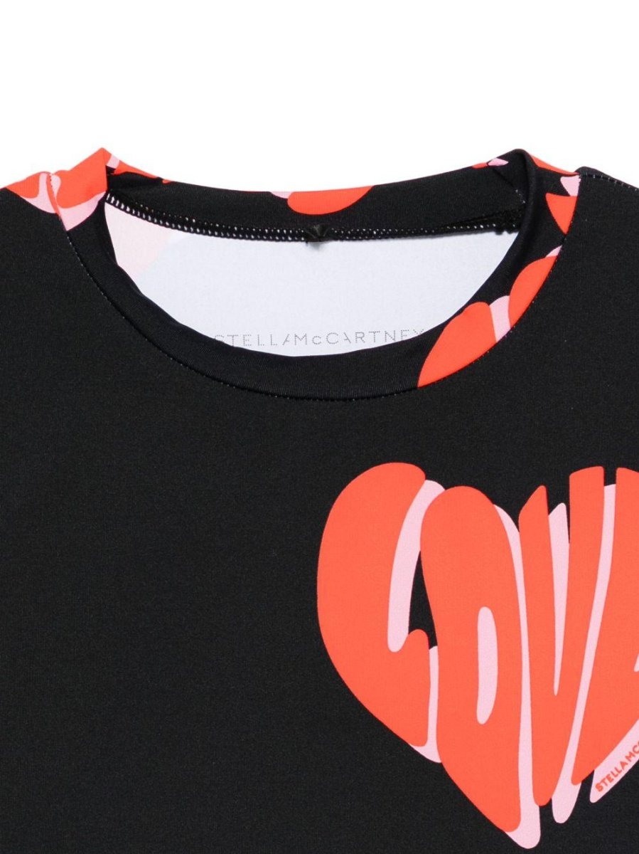 T-SHIRT NERA MANICA LUNGA CON SCRITTA LOVE STELLA MCCARTNEY - immagine 4